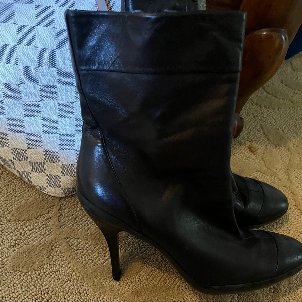 BCBGMaxazria leather stiletto booties